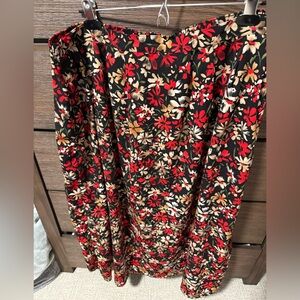 Vintage Sag Harbor Black and Red Floral Dress